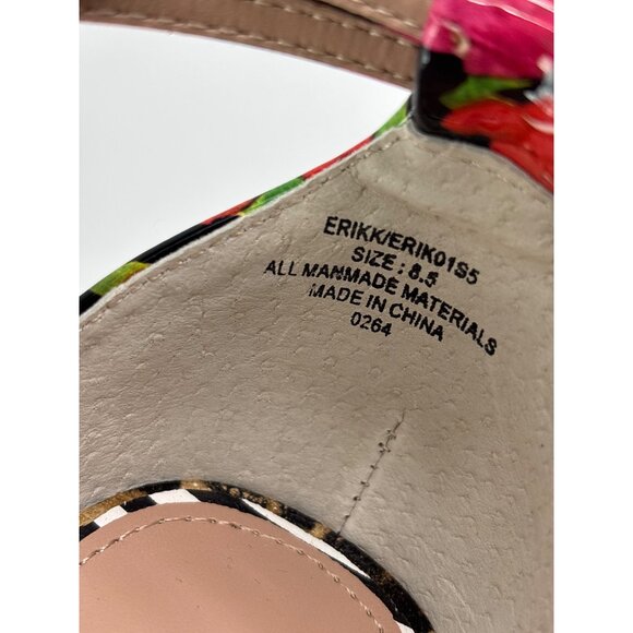 Betsey Johnson Erikk Floral Animal Print Strappy Heel Sandals Size 8.5 NWOB - Picture 6 of 6